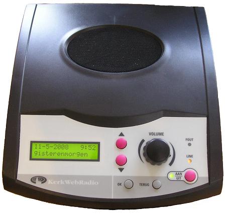 De ontvanger voor KerkWebRadio